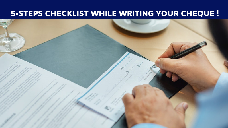 Check list to write the cheque