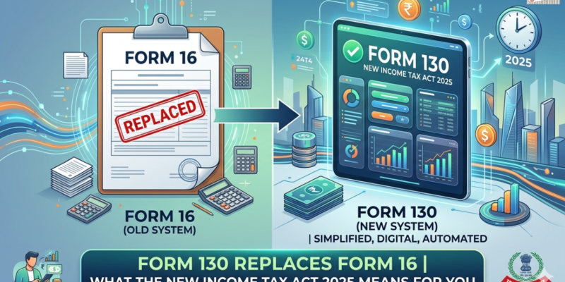 Form 130 Replaces Form 16: What the New Income Tax Act 2025 Means for You