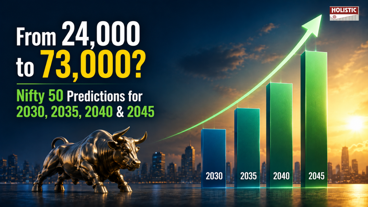 From 24,000 to 73,000? Nifty 50 Predictions for 2030, 2035, 2040 & 2045